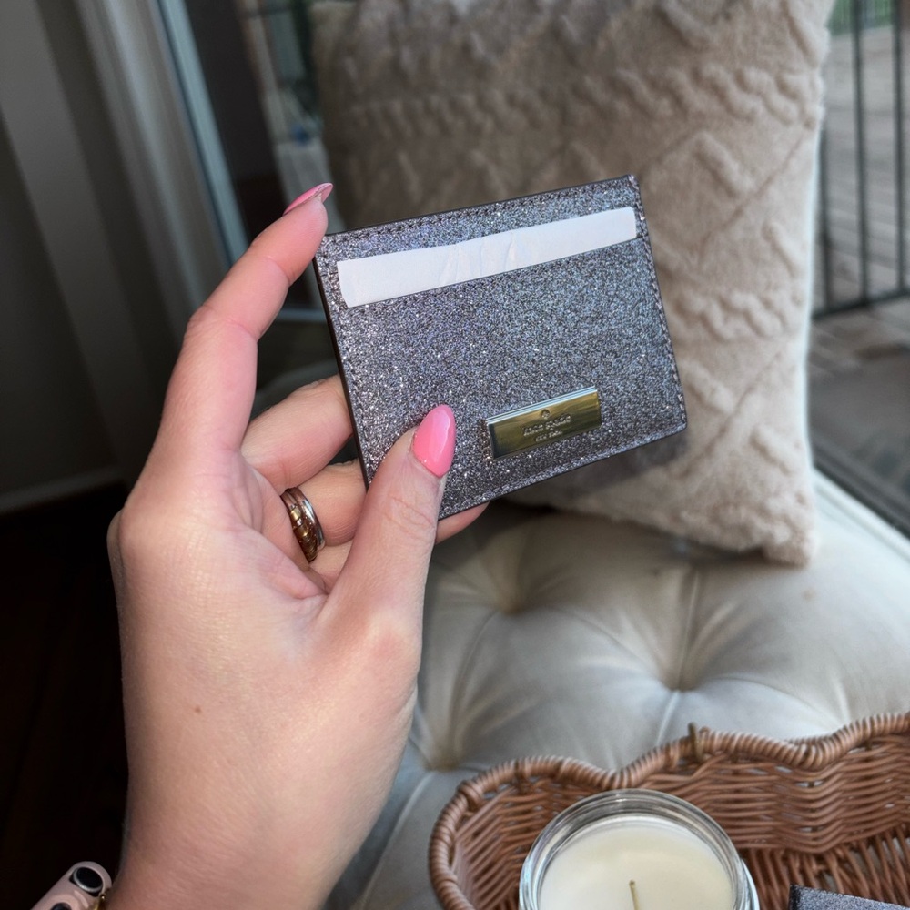 Kate Spade Sparkling Silver Card Holder